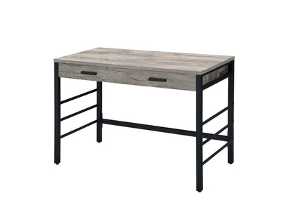 Disho Weathered Writing Desk With USB - Oak
