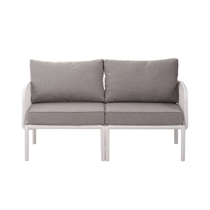 The Sleek All-Weather Resin Outdoor Loveseat and Coffee Table Set