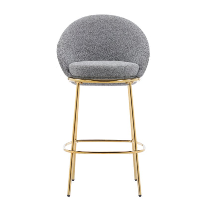 Celano Indoor Metal Upholstered Barstool Set of 2
