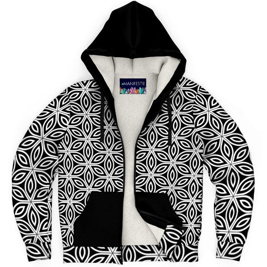 Flower of Lifes Premium Sherpa Lined Zip Hoodie