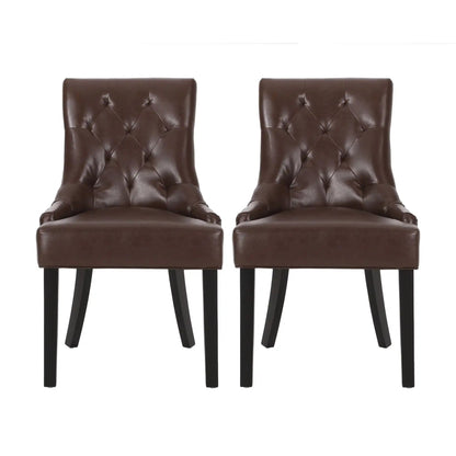 Cheney Contemporary Dining Chair Tufted Upholstery (Set of 2)