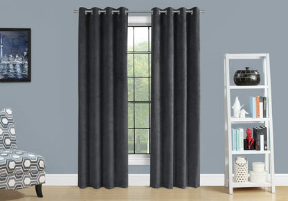 2 Pieces Set Room Darkening Curtain Panels with Grommet - Contemporary Style