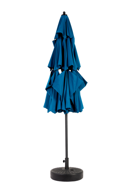 Aluminium 10ft 3 Tier Auto-tilt Outdoor Patio Umbrella - Dark Blue