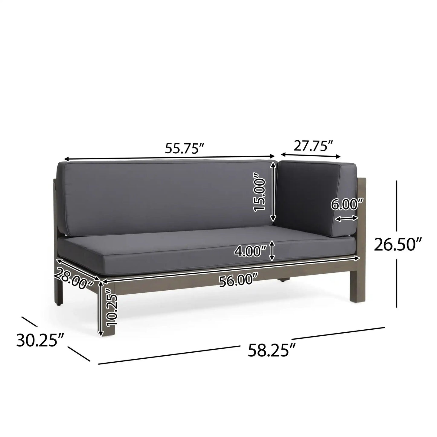 Brava X Back Corner Bench