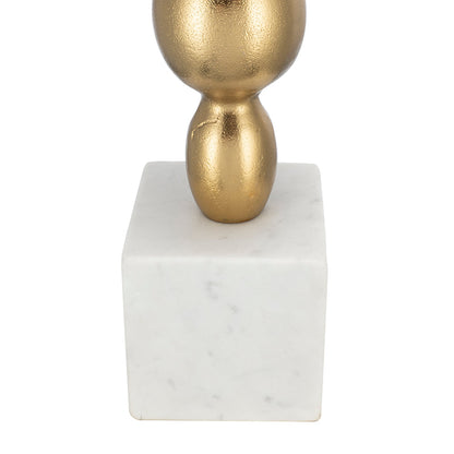 D15x29.5' Gold and White Table Lamp with Round Four Tiered Body