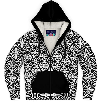 Flower of Lifes Premium Sherpa Lined Zip Hoodie