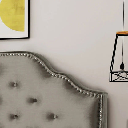Luella Button Tufted Upholstered Headboard