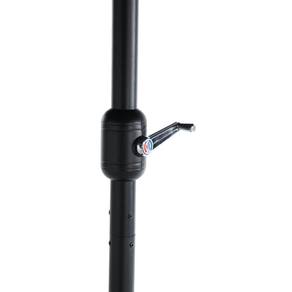 14.8 Ft Double Sided Outdoor Umbrella Rectangular Large with Crank (Navy Blue)