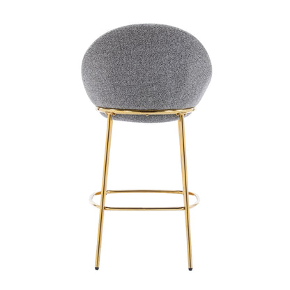 Celano Indoor Metal Upholstered Barstool Set of 2