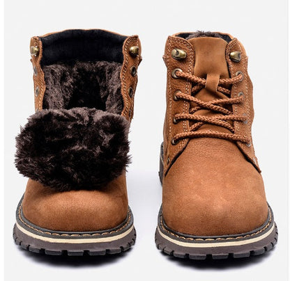 New Martin boots men Large size outdoor warm high help plus velvet large size leather Martin boots