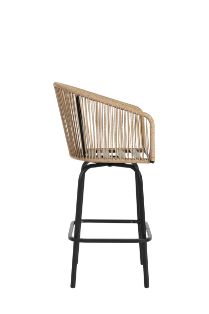 Outdoor Bar Stools Set of 4 with Armrests and Backrest