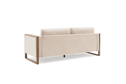 Modern 3-Seater Sofa With Solid Wood Legs