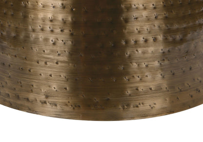 Drum Accent Side Table, Hammered Texture