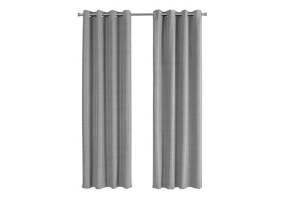 2 Pieces Set Room Darkening Curtain Panels with Grommet - Contemporary Style