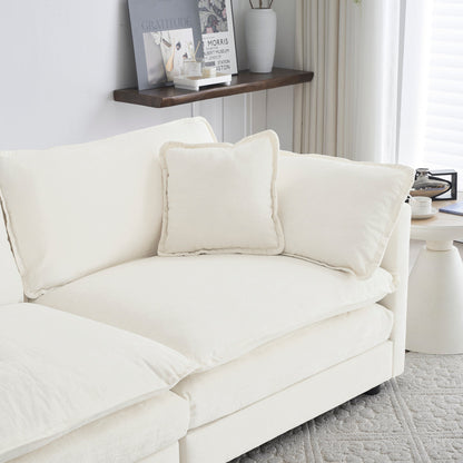 Sofa Set of 2 Chenille Couch, 2+3 Seater Sofa Set Deep Seat Sofa