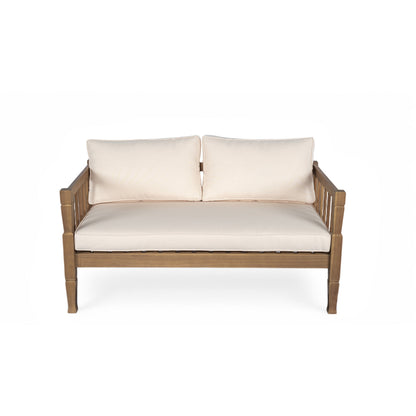 4-Piece Patio Furniture Set with Coffee Table and Cushions