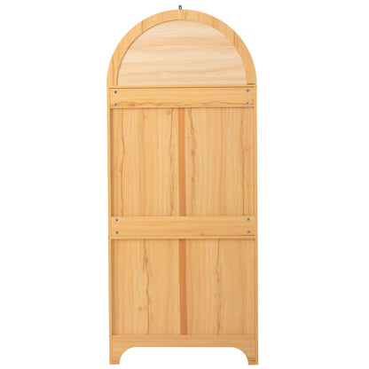 K&K 71' Tall Arched Kitchen Pantry Cabinet with Adjustable Shelves