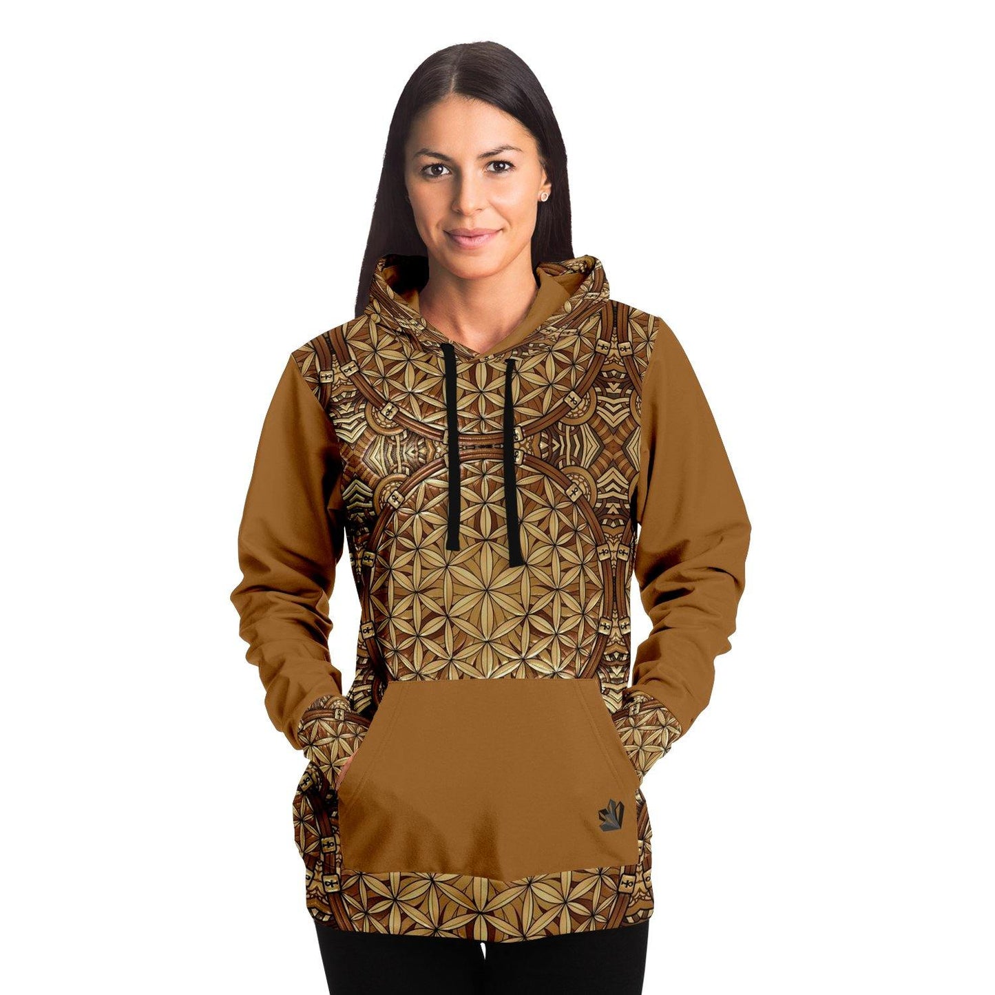 GOLDEN FLOWER OF LIFE PREMIUM PULLOVER HOODIE