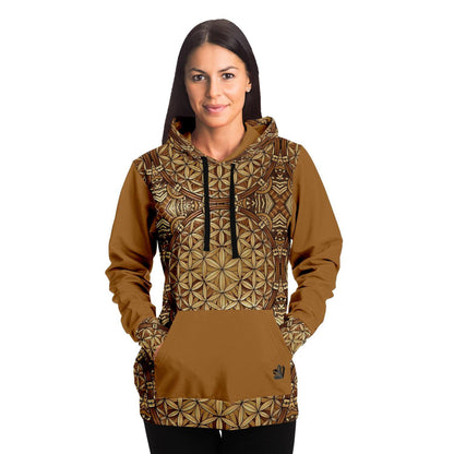GOLDEN FLOWER OF LIFE PREMIUM PULLOVER HOODIE