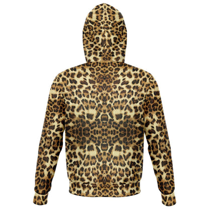 LEOPARD PRINT PREMIUM ZIP UP HOODIE