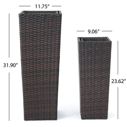 Rattan Flower Pot - Brown