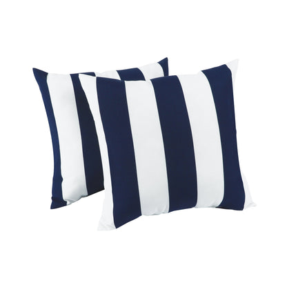 2 Pack Outdoor Throw Pillows, Waterproof & Fade-Resistant (18x18 Inch)