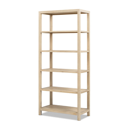 Ellis 71' Reclaimed Wood 5-Shelf Open Frame Bookcase