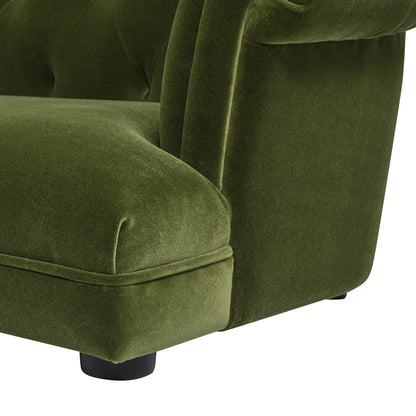 Kiki 36.5' Chesterfield Dog Sofa Bed, Medium, Olive Green Performance Velvet