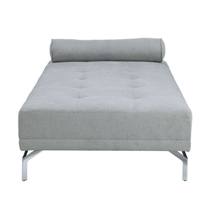Quenti Velvet Sofa Bed With Pillow - Gray