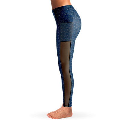 TOPAZ SACRED CONNECTIONS PREMIUM MESH POCKET YOGA LEGGINGS