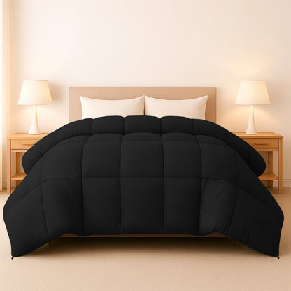 Decor Down Alternative Comforter – 1 Piece Fluffy Duvet Insert with Box Stitch Design – 102" x 90"