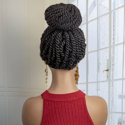 New Arrival Bun Braided Wig | Lace Front Updo with Baby Hair