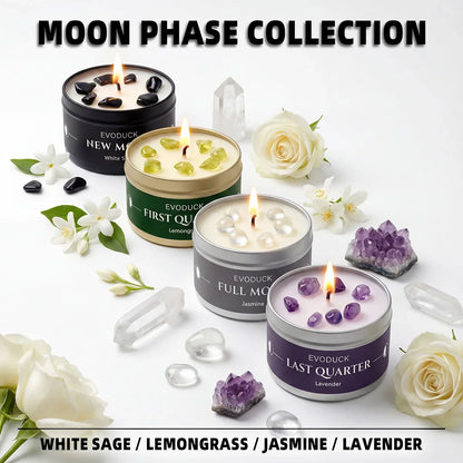 EVODUCK Moon phase Scented Candles, 3oz Law of Attraction, Energy Boosting Home Decoration.