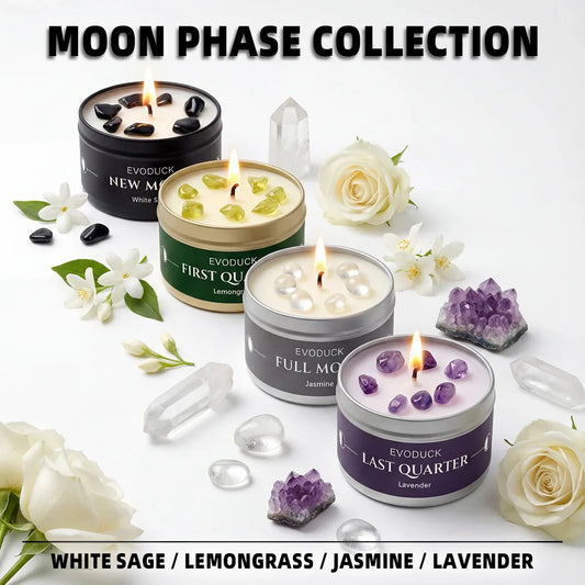 EVODUCK Moon phase Scented Candles, 3oz Law of Attraction, Energy Boosting Home Decoration.