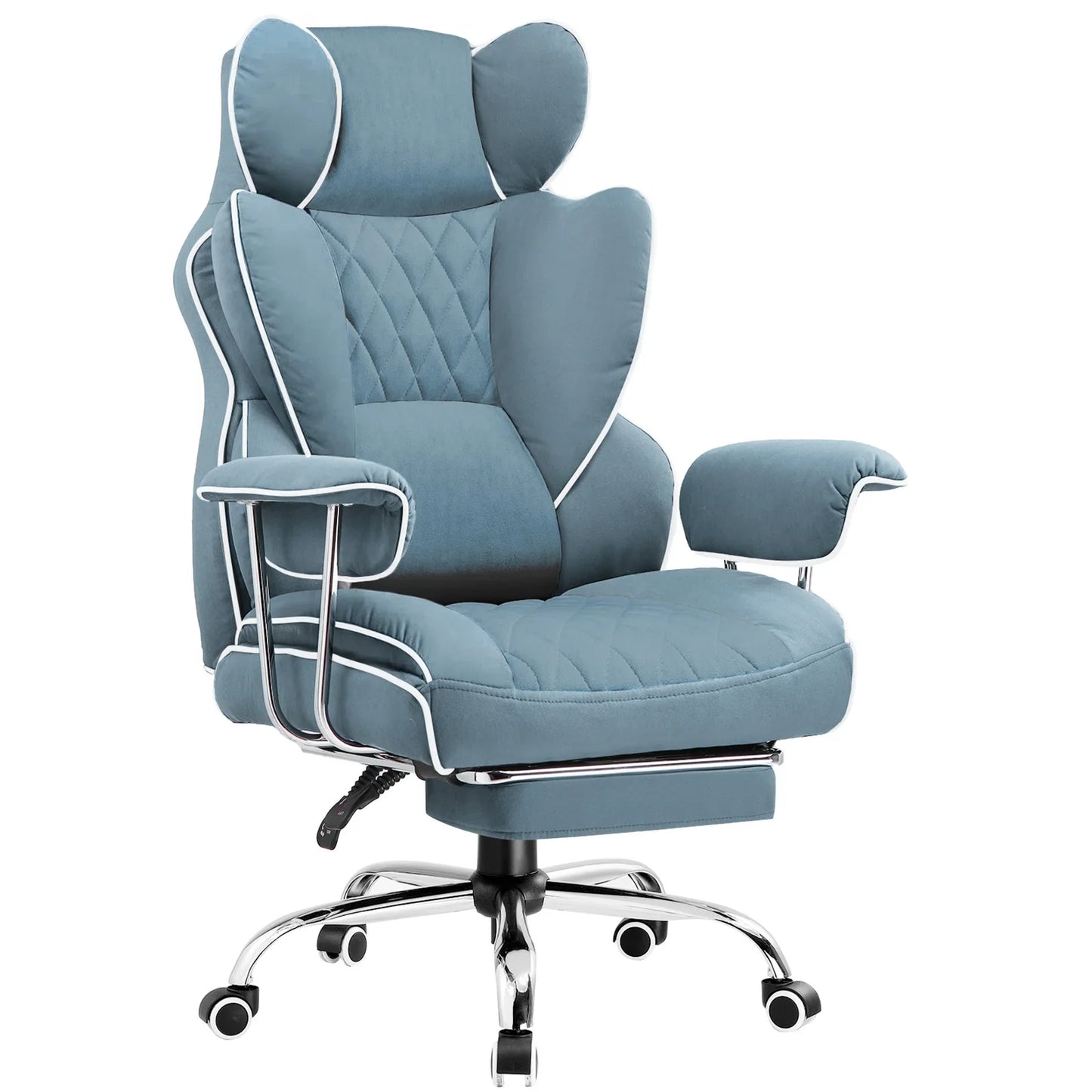 Big and Tall Gaming Chair with Pocket Spring, Lumbar Support Footrest