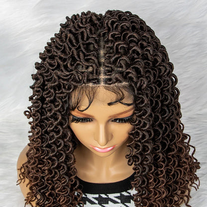 Water Wave Braided Wig | 9x6 Lace Front with Baby Hair