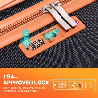 4/6 Piece Luggage Set, with Spinner Wheels & TSA Lock, Carry on Luggage Hard shell.