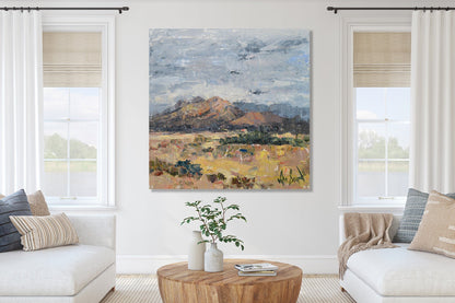 A New Day Has Dawned Artist Canvas Enhanced Print (30x30 Brown Frame)