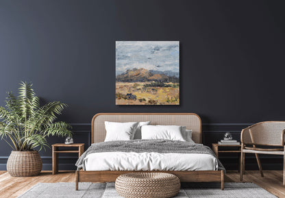 A New Day Has Dawned Artist Canvas Enhanced Print (30x30 Brown Frame)