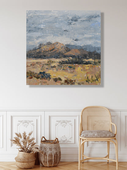 A New Day Has Dawned Artist Canvas Enhanced Print (30x30 Brown Frame)