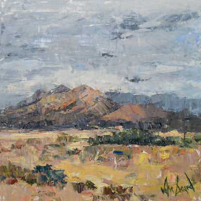 A New Day Has Dawned Artist Canvas Enhanced Print (30x30 Brown Frame)