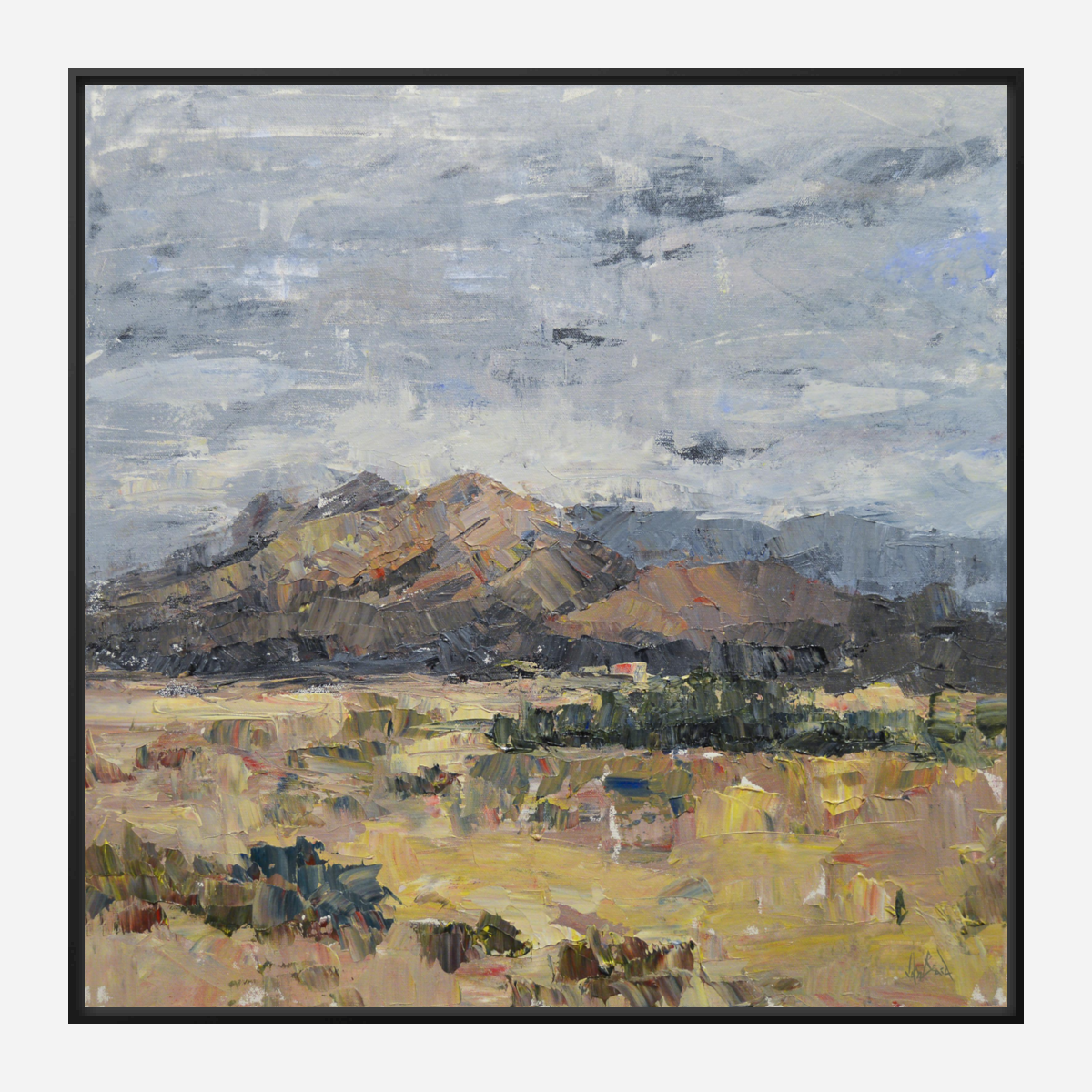 A New Day Has Dawned Artist Canvas Enhanced Print (30x30 Brown Frame)