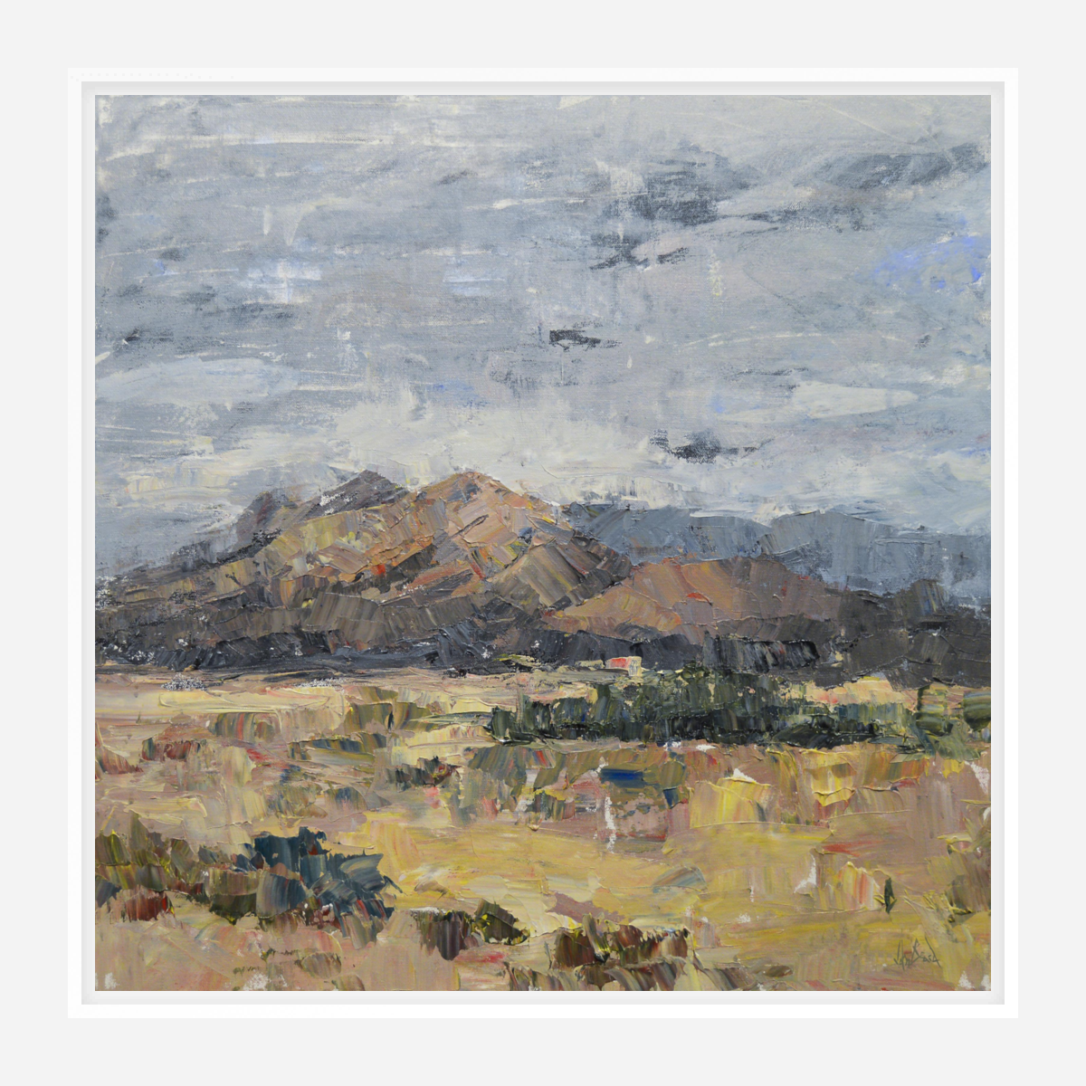 A New Day Has Dawned Artist Canvas Enhanced Print (30x30 Brown Frame)
