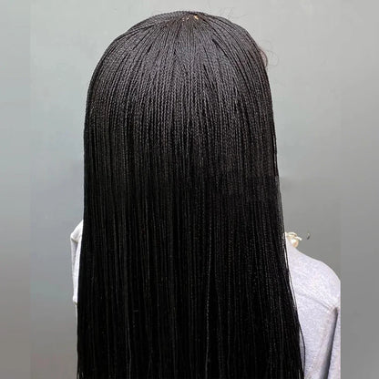 Glueless Micro Braid Wig | 13x4 Lace Frontal | Customizable Tiny Braids | For Black Women