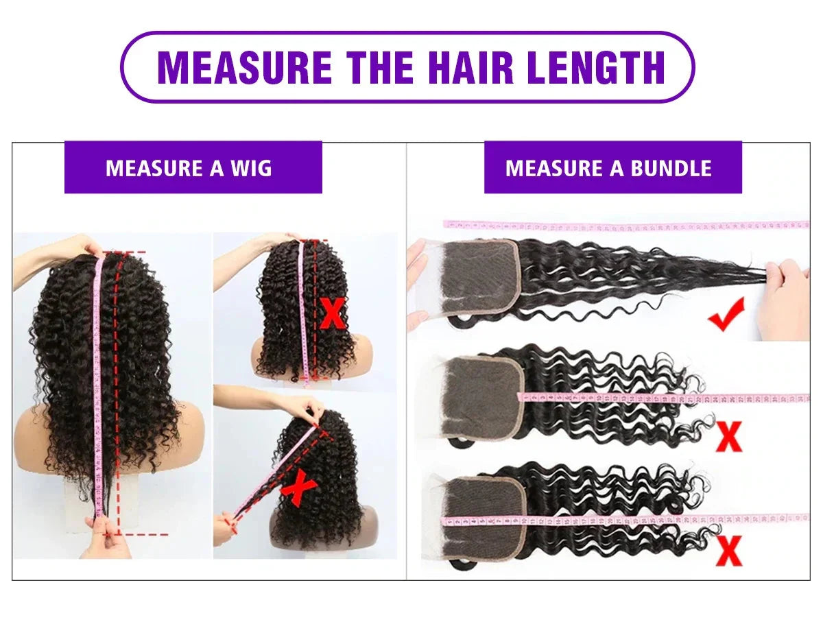 250% Density 30-34 Inch 13x6 HD Transparent Lace Frontal Wig - Deep Wave - Virgin Human Hair