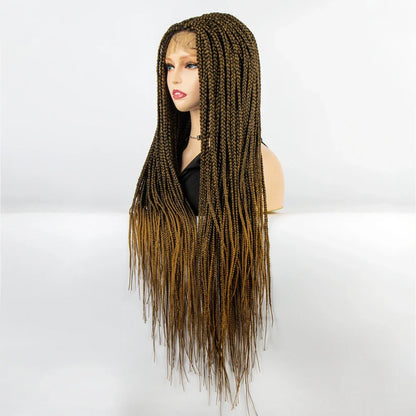 36" Knotless Box Braids Full Lace Wig | Crochet Braids | Synthetic Braiding Hair | Black Women