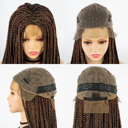 36" Knotless Box Braids Full Lace Wig | Crochet Braids | Synthetic Braiding Hair | Black Women