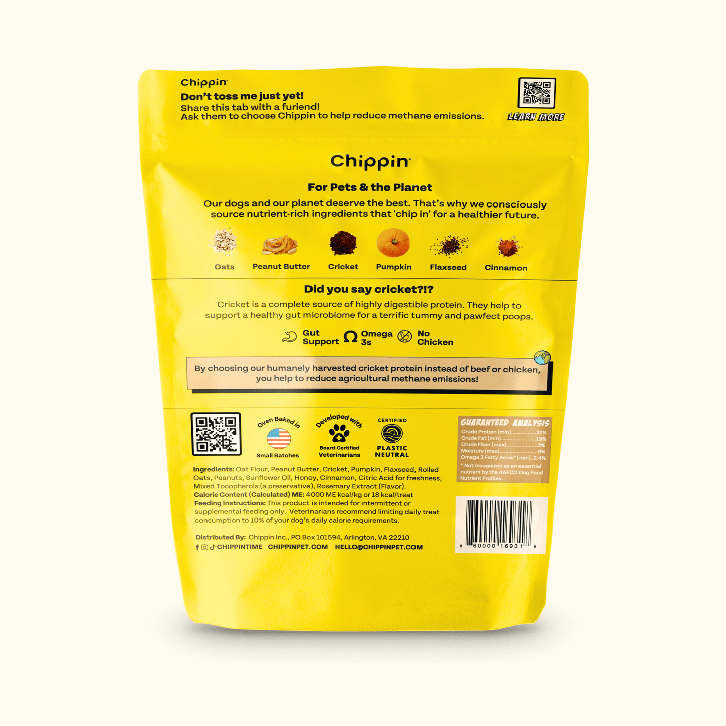 Superfood Cricket & Pumpkin Dog Treats, 4-Pack