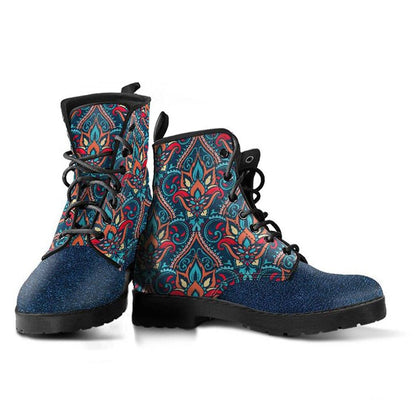 Blue Stride  Memory Foam Boots | All Season Lace Up Boots | Vegan Leather Combat Boot