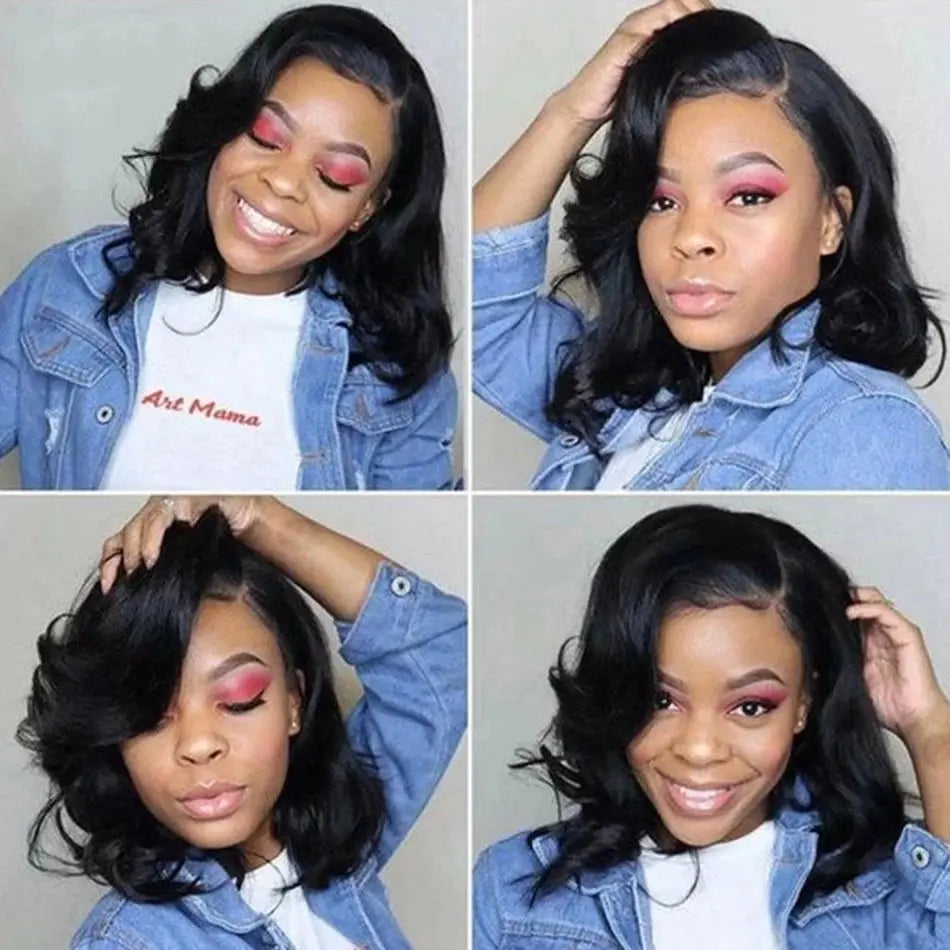 Body Wave | 13X4 Transparent Lace | Ready To Wear | PrePlucked  | Glueless | Ready To Go  | Short Bob | Human Hair Wigs